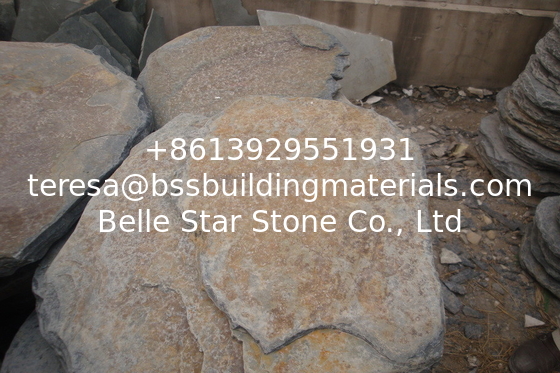 Multicolor Slate Tumbled Stepping Stone Round Garden Paving Stone Landscaping Stone Pavers