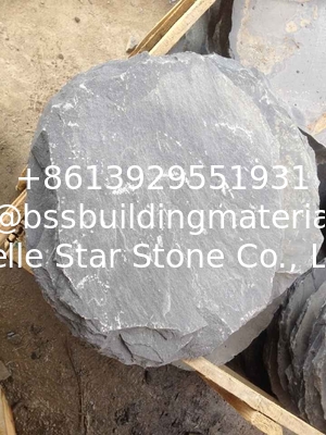 Black Slate Round Stepping Stones Garden Paving Stones Back Yard Stone Pavers Slate Patio Stone