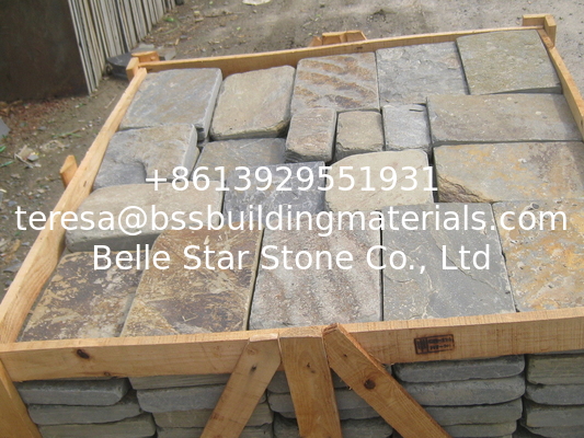 Rusty Slate Tumbled Paving Stone Natural Walkway Patio Slate Plaza Flooring Pavers
