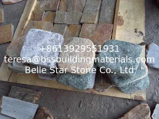 Rustic Quartzite Tumbled Paving Stone Plaza Floor Pavers Natural Quartzite Walkway Patio Stones