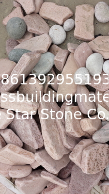 Pink Sandstone Tumbled Stone Natural Decorative Wall Stone Sandstone Landscaping Floor Stone
