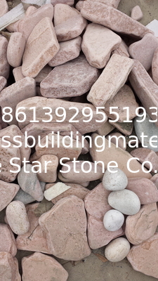 Pink Sandstone Tumbled Stone Natural Decorative Wall Stone Sandstone Landscaping Floor Stone