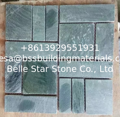 Green Slate Mosaic Natural Stone Mosaic Green Slate Wall Mosaic Slate Floor Mosaic Pattern