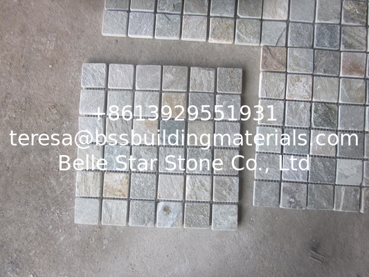 Oyster Slate Mosaic Stone Wall Mosaic Natural Stone Mosaic Pattern Stone Floor Mosaic Parquet