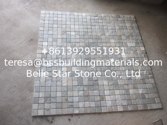 Oyster Slate Stone Wall Mosaic Tile Natural Mosaic Pattern Floor Oyster Mosaic Parquet