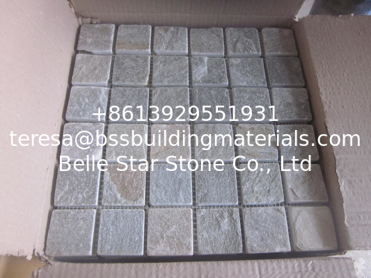 Oyster Slate Stone Wall Mosaic Tile Natural Mosaic Pattern Floor Oyster Mosaic Parquet