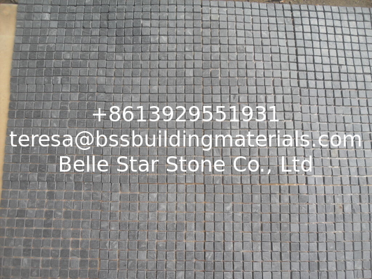 Black Slate Mosaic Tile Natural Stone Mosaic Pattern Carbon Black Wall Mosaic Floor Mosaic Parquet