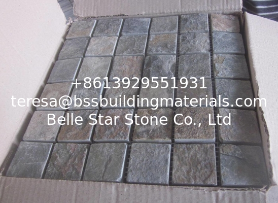Natural Stone Mosaic Rusty Slate Wall Mosaic Slate Mosaic Pattern Mosaic Floor Tiles Parquet
