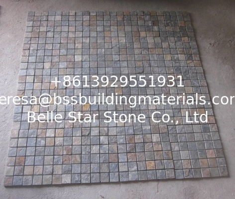 Natural Stone Mosaic Rusty Slate Wall Mosaic Slate Mosaic Pattern Mosaic Floor Tiles Parquet