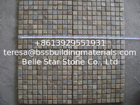 Rusty Slate Stone Mosaic Natural Mosaic Pattern Wall Slate Mosaic Floor Tiles