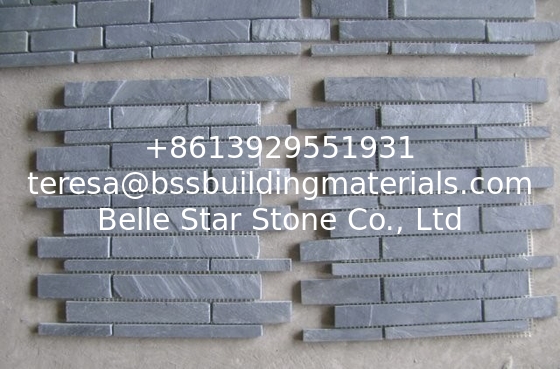Natural Stone Mosaic Pattern Black Slate Mosaic Wall Tiles Black Mosaic Floor Tiles