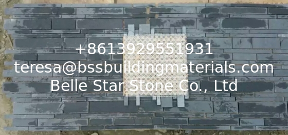 Carbon Black Slate Mosaic Pattern Natural Stone Mosaic Wall Tiles Charcoal Slate Mosaic Parquet