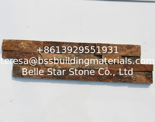China Rusty Slate Z Panel,Natural Stone Cladding,Bronze Ledgestone,Multicolor Slate Stacked Stone Veneer