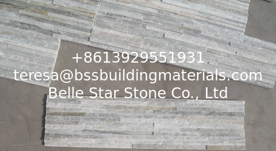 Oyster Split Face Slate Waterfall Shape Ledgestone Beige Thin Stone Veneer Real Stone Cladding