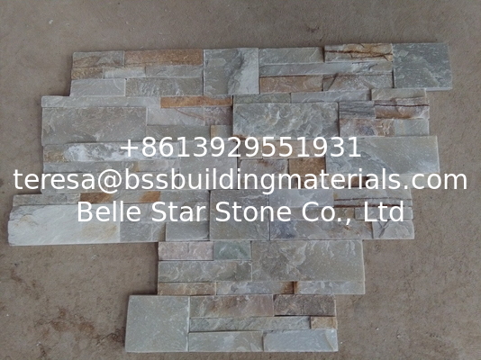 Oyster Split Face Slate Thin Stone Veneer Natural Stone Cladding Beige Ledgestone Real Stone