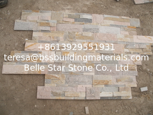 Oyster Split Face Slate Thin Stone Veneer Natural Stone Cladding Beige Ledgestone Real Stone