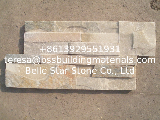 Oyster Split Face Slate Thin Stone Veneer Natural Stone Cladding Beige Ledgestone Real Stone