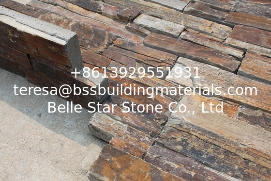 Rusty Slate Cemented Ledgestone Natural Stone Cladding Real Stone Veneer Slate Culture Stone