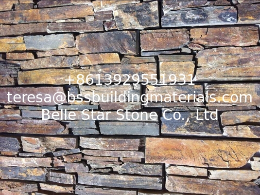Rusty Slate Cemented Ledgestone Natural Stone Cladding Real Stone Veneer Slate Culture Stone