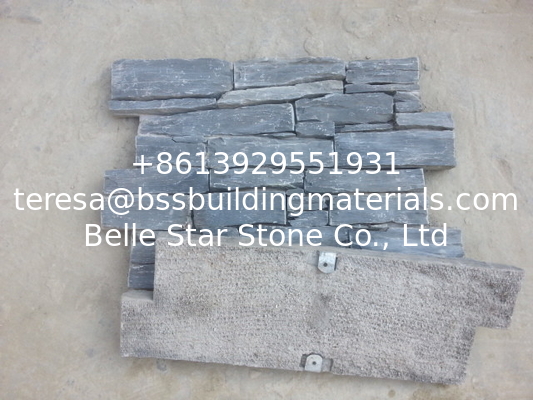 Charcoal Slate Z Stone Cladding Carbon Black Slate Stone Veneer Natural Wall Panel Ledgestone