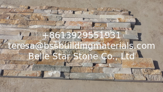 Hot Sales Quartzite Z Stone Cladding Rough Beige Stone Veneer Natural Culture Stone Ledger Stone