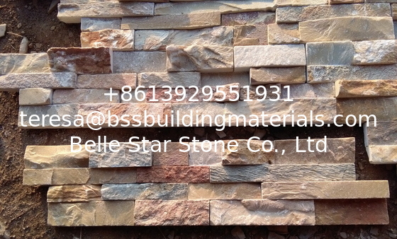 Popular Yellow Quartzite Z Stone Panel Rough Surface Natural Culture Stone Real Stone Veneer