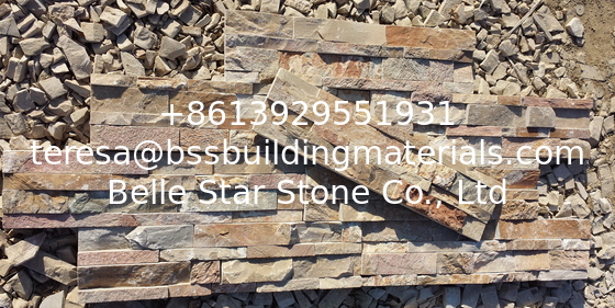 Popular Yellow Quartzite Z Stone Panel Rough Surface Natural Culture Stone Real Stone Veneer