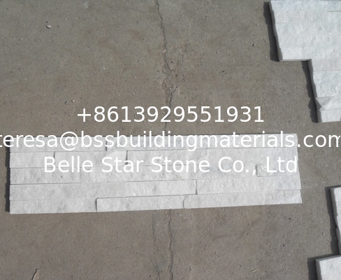 Snow White Quartzite Stone Cladding Super White Quartzite Stone Veneer Natural Stone Z Panel