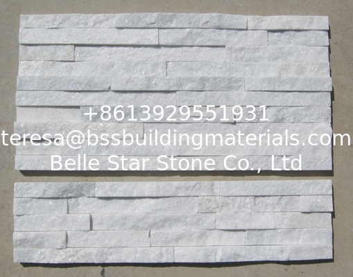 Snow White Quartzite Stone Cladding Super White Quartzite Stone Veneer Natural Stone Z Panel