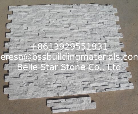 Snow White Quartzite Stone Cladding Super White Quartzite Stone Veneer Natural Stone Z Panel