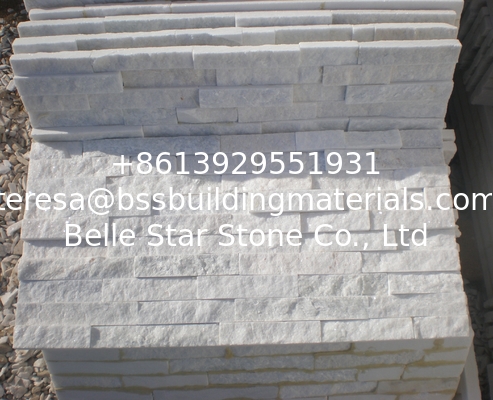 Snow White Quartzite Stone Cladding Super White Quartzite Stone Veneer Natural Stone Z Panel