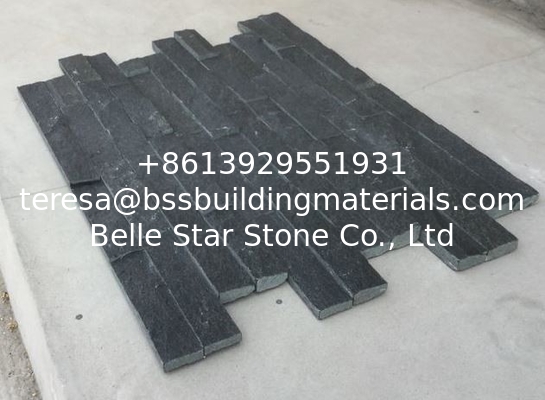 Black Quartzite Z Stone Cladding Fireplace Stone Veneer Quartzite Stacked Stone Natural Stone Panel