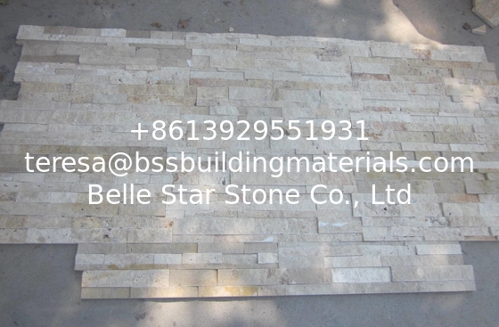 Travertine Z Stone Cladding Beige Limestone Culture Stone Natural Marble Stone Veneer Wall Panel