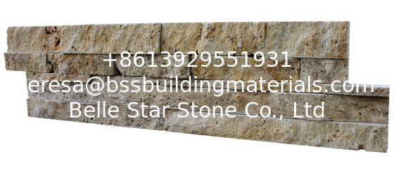 Travertine Z Stone Cladding Beige Limestone Culture Stone Natural Marble Stone Veneer Wall Panel