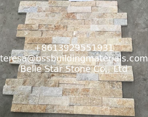 Light Yellow Jade Quartzite Culture Stone,Natural Thin Stone Veneer for Wall,Indoor Wall Ledgestone