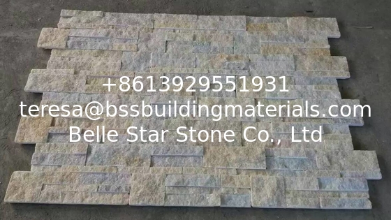 Yellow Jade Quartzite S 18x35 Stone Panel,Natural Quartzite Culture Stone,Thin Stone Veneer for Wall
