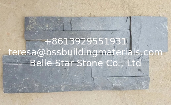 Black Slate Thin Stone Veneer,Charcoal Slate S Cut Stone Cladding,Carbon Black Slate Culture Stone