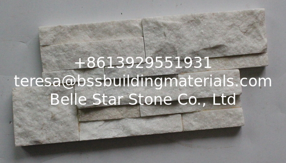 Snow White Quartzite S cut Stone Cladding,Super White Quartzite 18x35 Stone Veneer Culture Stone
