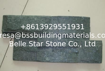 Black Quartzite 18x35 Thin Stone Veneer,Natural Stone S cut Stone Cladding,Quartzite Culture Stone