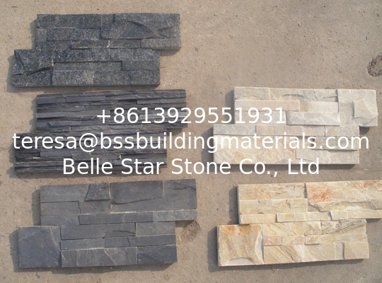 Black Quartzite 18x35 Thin Stone Veneer,Natural Stone S cut Stone Cladding,Quartzite Culture Stone