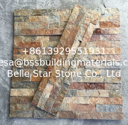 Rustic Quartzite Culture Stone Natural Stone Cladding Real Stone Veneer Fireplace Stacked Stone