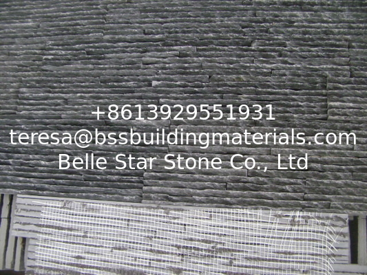Black Slate Waterfall Shape Ledgestone,Charcoal Slate Retaining Wall Panel,Slate Culture Stone