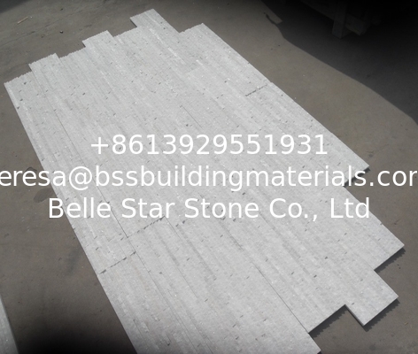 Snow White Quartzite Waterfall Shape Thin Stone Veneer,Super White Quartzite Ledgestone,Stone Panel