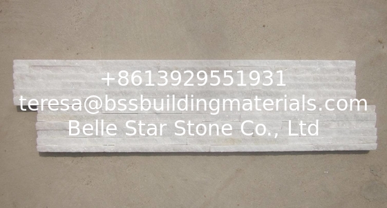Snow White Quartzite Waterfall Shape Thin Stone Veneer,Super White Quartzite Ledgestone,Stone Panel