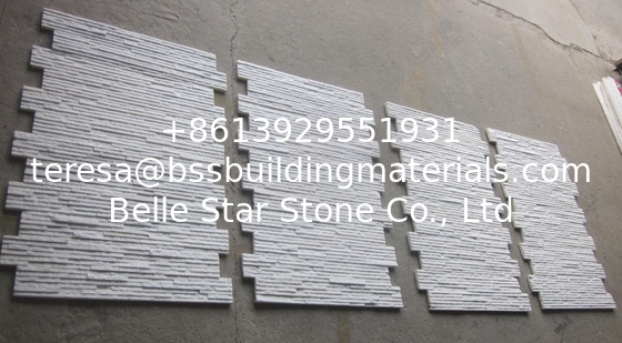Snow White Quartzite Waterfall Shape Thin Stone Veneer,Super White Quartzite Ledgestone,Stone Panel