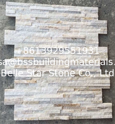 Ivory Quartzite Waterfall Shape Ledgestone,Milk White Quartz Thin Stone Veneer,Off-white Culture Stone