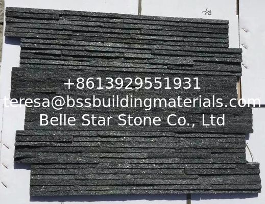 Black Quartzite Waterfall Shape Ledgestone,Retaining Wall Panel,Quartzite Culture Stone