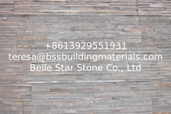 Dark Brown Slate Waterfall Shape Thin Stone Veneer,Slate Culture Stone Retaining Wall,Ledgestone Wall