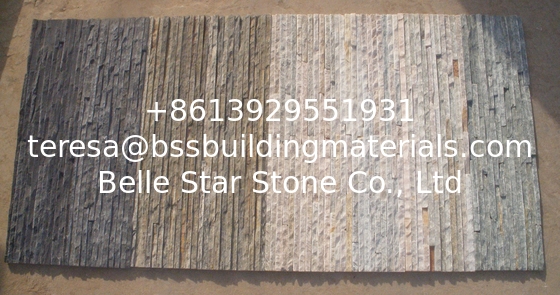 Dark Brown Slate Waterfall Shape Thin Stone Veneer,Slate Culture Stone Retaining Wall,Ledgestone Wall