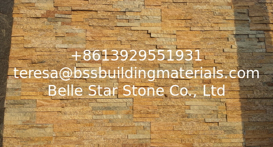 Yellow Granite Culture Stone,Natural Z Stone Cladding,Outdoor Stone Panel,Indoor Ledgestone